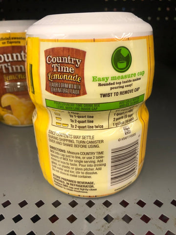 4 Packs of Country Time Lemonade Powder Flavored Drink Mix, 19 oz