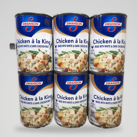 6 Cans of Swanson Chicken á la King with White and Dark Meat Chicken, 10.5 oz