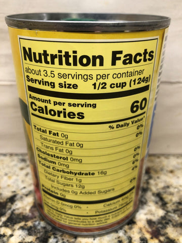 6 Cans of Great Value Chunky Mixed Fruit in 100% Juice, 15 oz