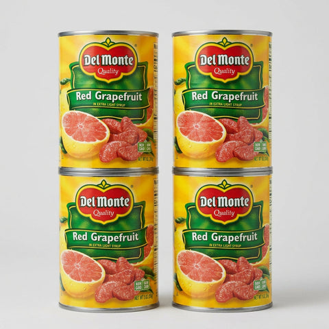 4 Cans of Del Monte Red Grapefruit in Extra Light Syrup, 15 oz