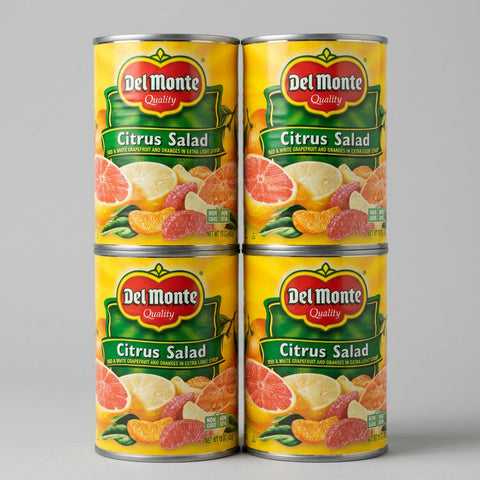 4 Cans of Del Monte Orange Sections & Grapefruit in Light Citrus Salad, 15 oz