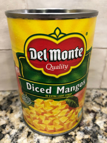 4 Cans of Del Monte Diced Mangos in Light Syrup, 15 oz