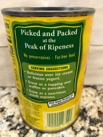 4 Cans of Del Monte Lite Unpeeled Apricot Halves In Extra Light Syrup, 15 oz