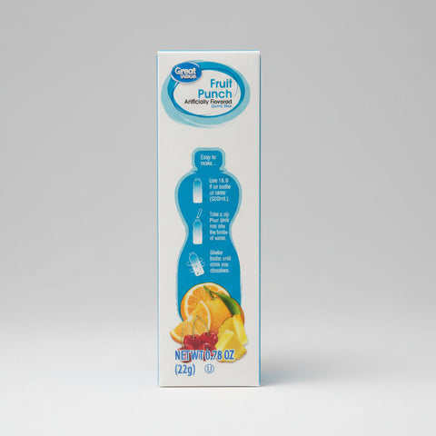 6 Boxes Great Value Fruit Punch Drink Mix .77 oz 10 Ct Sugar Free Juice Kool Aid