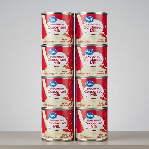8 Cans Great Value Sweetened Condensed Milk 14 oz Can
