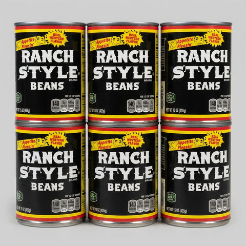 6 Cans of Ranch Style Black Label Beans, 15 oz