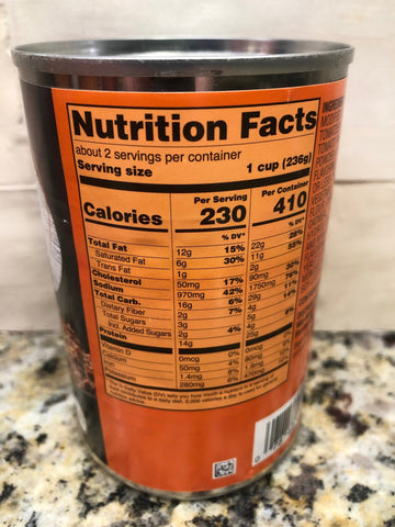 4 Cans of Great Value Chili No Beans, 15 oz