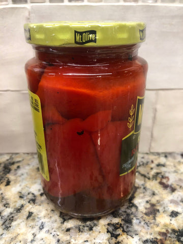3 Jars Mount Olive Roasted Red Peppers 12 oz