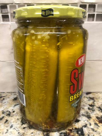 3 Jars of Mount Olive Sweet Heat Bread & Butter Pickle Spears, 16 oz