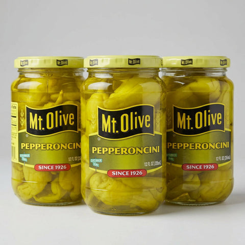 3 Jars Mount Olive Pepperoncini 12 oz