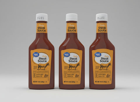 THREE BOTTLES Heinz 57 Style Great Value Zesty Steak Sauce 10 oz Chicken Meatloaf