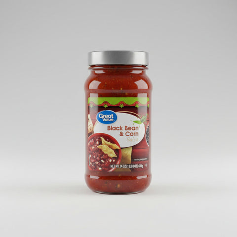 3 Jars Great Value Mild Black Bean & Corn Salsa 24 oz Pepper Dip Picante