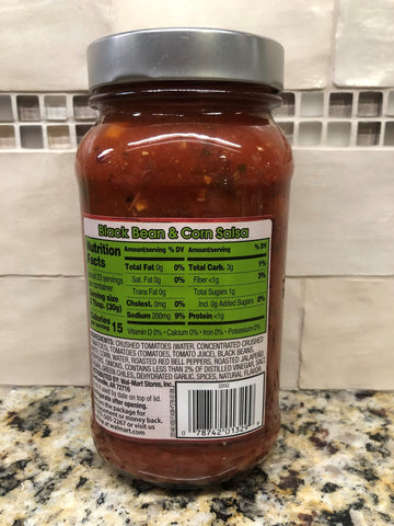 3 Jars Great Value Mild Black Bean & Corn Salsa 24 oz Pepper Dip Picante