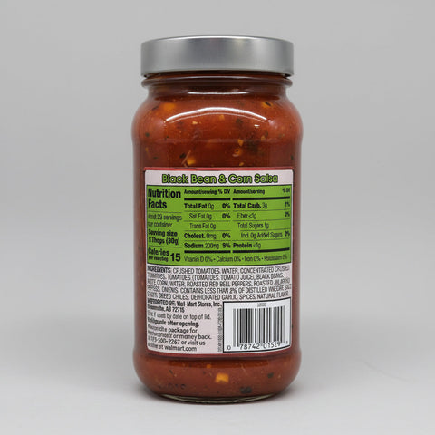 3 Jars Great Value Mild Black Bean & Corn Salsa 24 oz Pepper Dip Picante