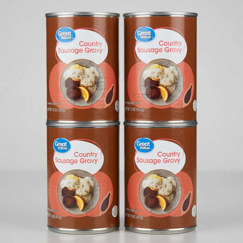4 Cans of Great Value Sausage Gravy, 15 oz