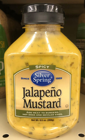 3 Bottles of Silver Spring Squeeze Jalapeno Mustard, 9.5 oz