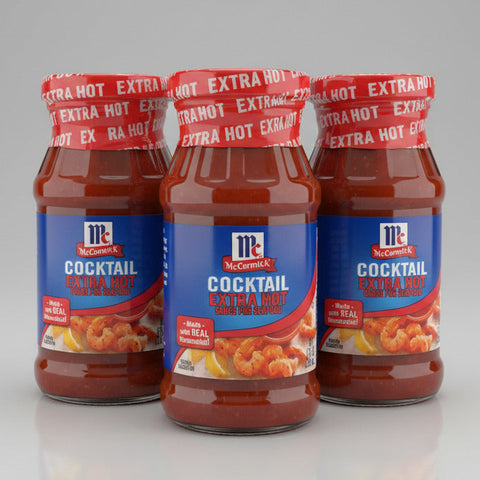 THREE BOTTLES McCormick Extra Hot Cocktail Sauce 10.5 Oz shrimp seafood crab