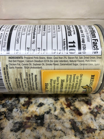 6 Cans of Margaret Holmes Seasoned Pinto Beans with Onions, 14.5 oz