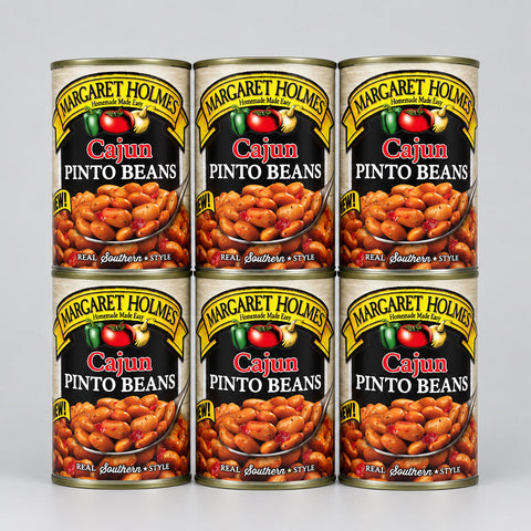 6 Cans of Margaret Holmes Cajun Pinto Beans, 15 oz
