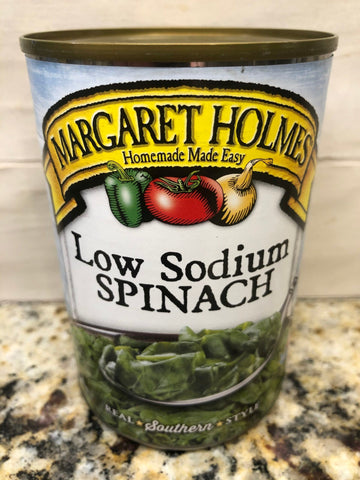 6 Cans of Margaret Holmes Southern Style Low Sodium Spinach, 13.5 oz