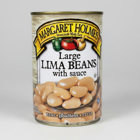 6 Cans of Margaret Holmes Southern Large Lima Beans with Sauce, 15 oz
