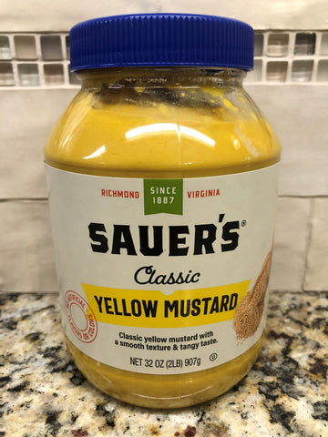 Jar of Sauer's Classic Yellow Mustard 32 Oz