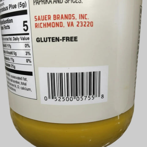 2 Jars of Sauer's Classic Yellow Mustard 32 Oz Sauce BBQ Hamburger Bottle