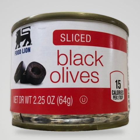 Food Lion Sliced Ripe Black Olives, 2.25 oz