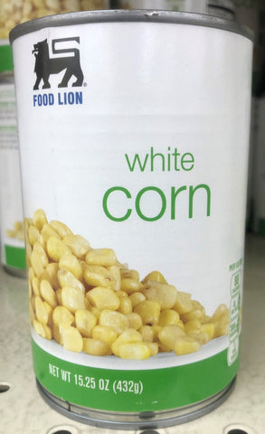 6 Cans of Food Lion White Corn, 15.25 oz