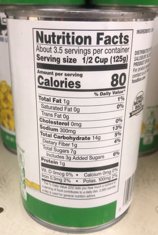 6 Cans of Food Lion Whole Kernel Corn, 15.25 oz