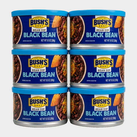 6 Cans of Bush's Black Bean Dip, 9.5 oz