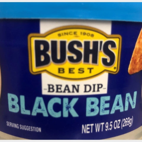 6 Cans of Bush's Black Bean Dip, 9.5 oz