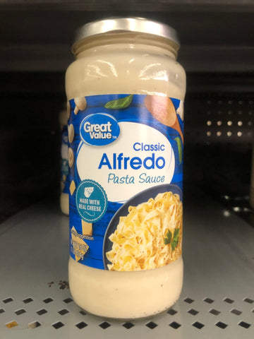 3 Jars of Great Value Alfredo Sauce 3 ct, 16 oz