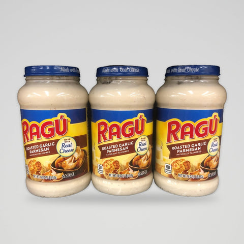 3 Jars of Ragu Roasted Garlic Alfredo Sauce, 16 oz