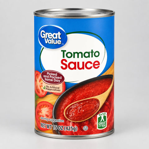 6 Cans of Great Value Tomato Sauce, 15 oz