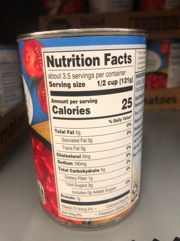 6 Cans of Great Value Diced Tomatoes In Tomato Juice, 14.5 oz
