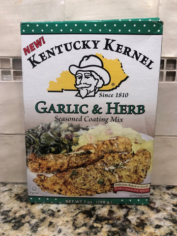 3 Boxes of Kentucky Kernal Coating Garlic Herb Mix, 7 oz