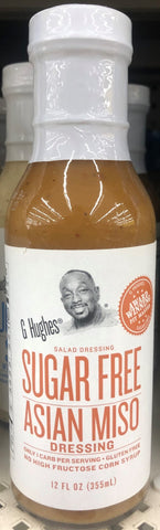 3 BOTTLES G Hughes Sugar Free Asian Miso Salad Dressing 12 oz Bottle Iceberg