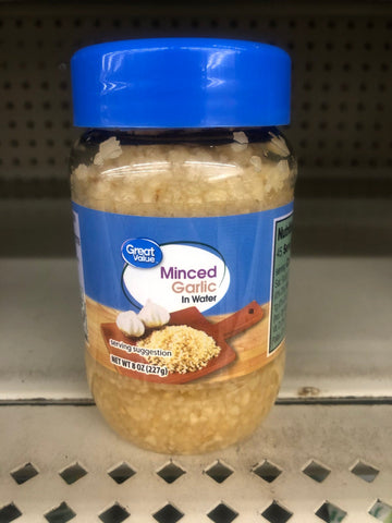 6 Jars of Great Value Minced Garlic, 8 oz