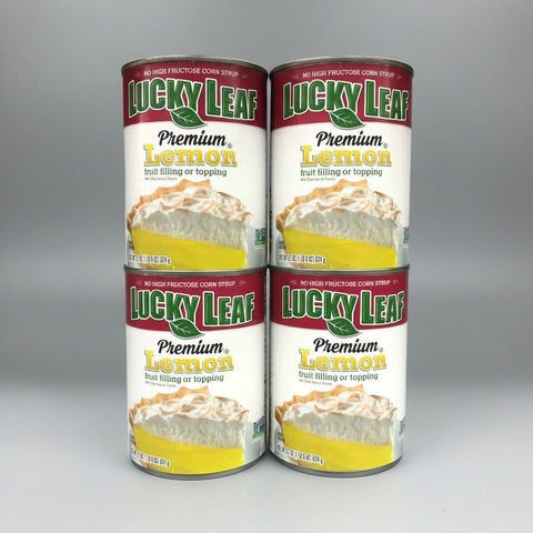 4 CANS Lucky Leaf Premium Lemon Fruit Filling & Topping 22 oz Can Pie