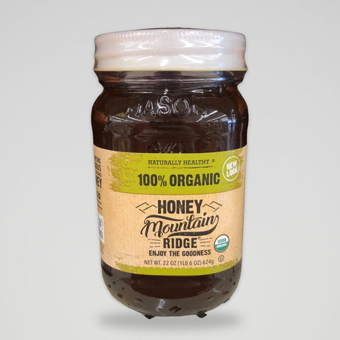 Mountain Ridge Naturally Healthy 100% Organic Honey, 22 oz