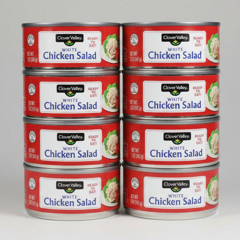 8 CANS Clover Valley White Chicken Salad 4.5 Oz Can Sandwich Breast Meat