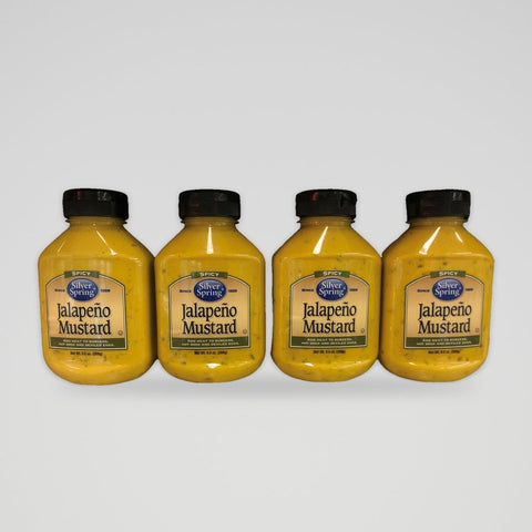 4 Bottles of Silver Spring Squeeze Jalapeno Mustard, 9.5 oz