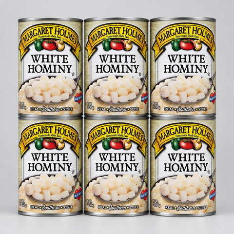 6 CANS Margaret Holmes Southern Style White Hominy 15.5 oz Can Corn