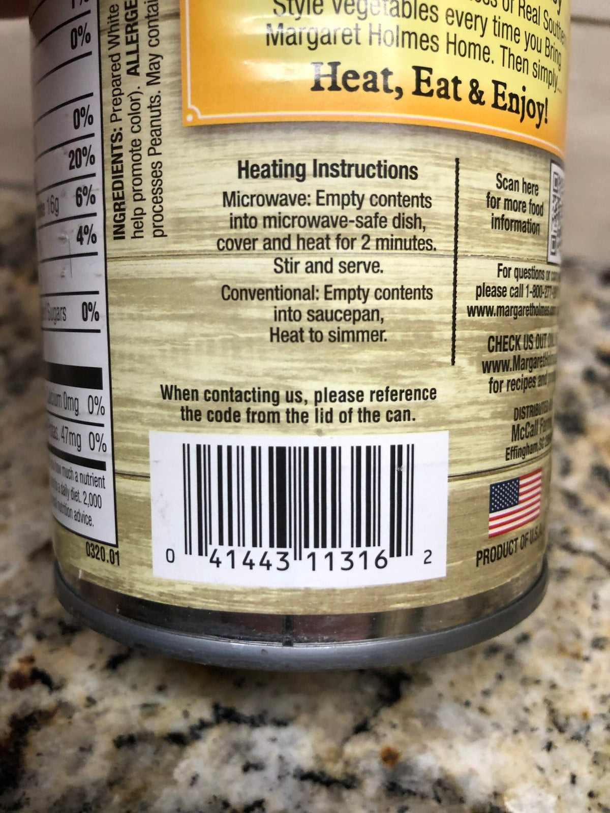 6 Cans Margaret Holmes Southern Style White Hominy 15.5 oz Can
