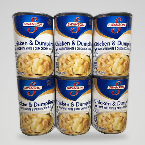 6 Cans of Swanson Chicken & Dumplings with White & Dark Chicken Meat, 10.5 oz