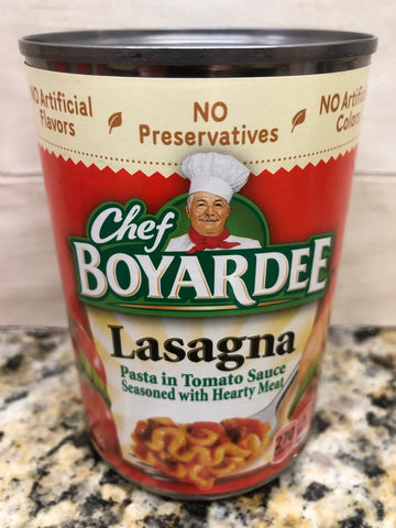 6 Cans of Chef Boyardee Beef Lasagna in Tomato Sauce Pasta, 15 oz