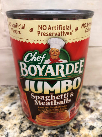 6 Cans of Chef Boyardee Jumbo Spaghetti & Meatballs in Sauce Pasta, 14.5 oz