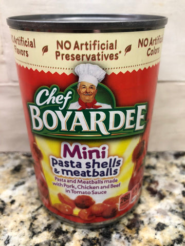 6 Cans of Chef Boyardee Mini Pasta Shells and Meatballs Pasta, 14.75 oz