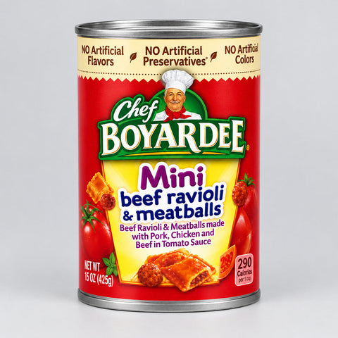 6 CANS Chef Boyardee Mini Beef Ravioli and Meatballs Pasta 15 Oz Can